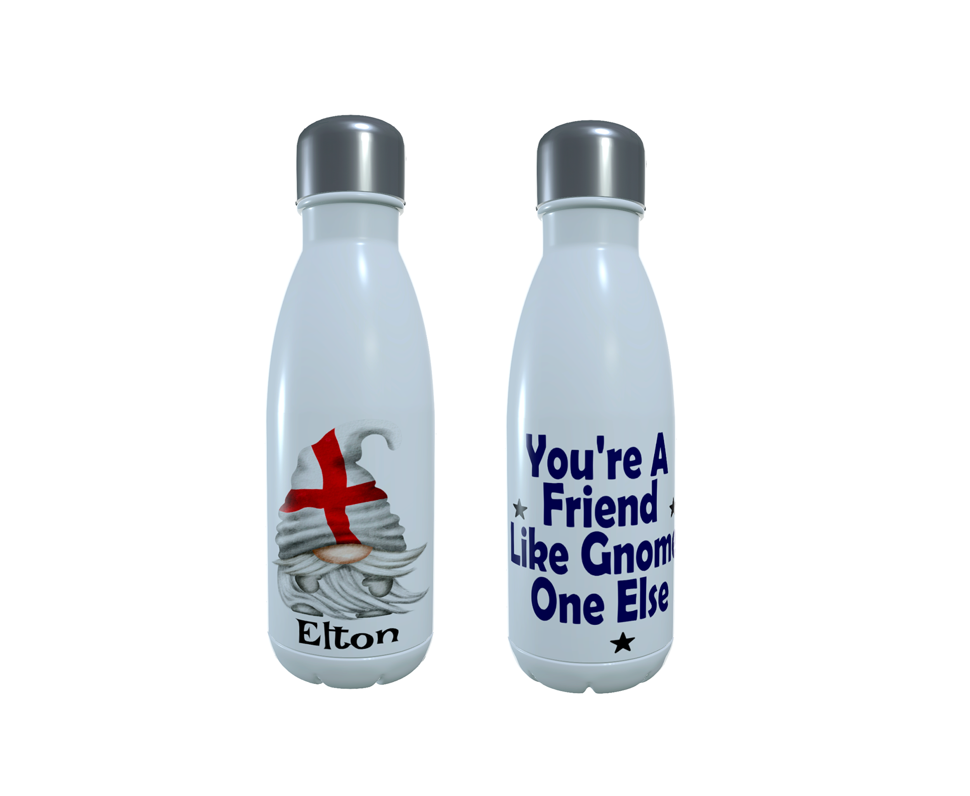 Patriotic Gnome Insulated Drinks Bottle, England Gnome Insulated